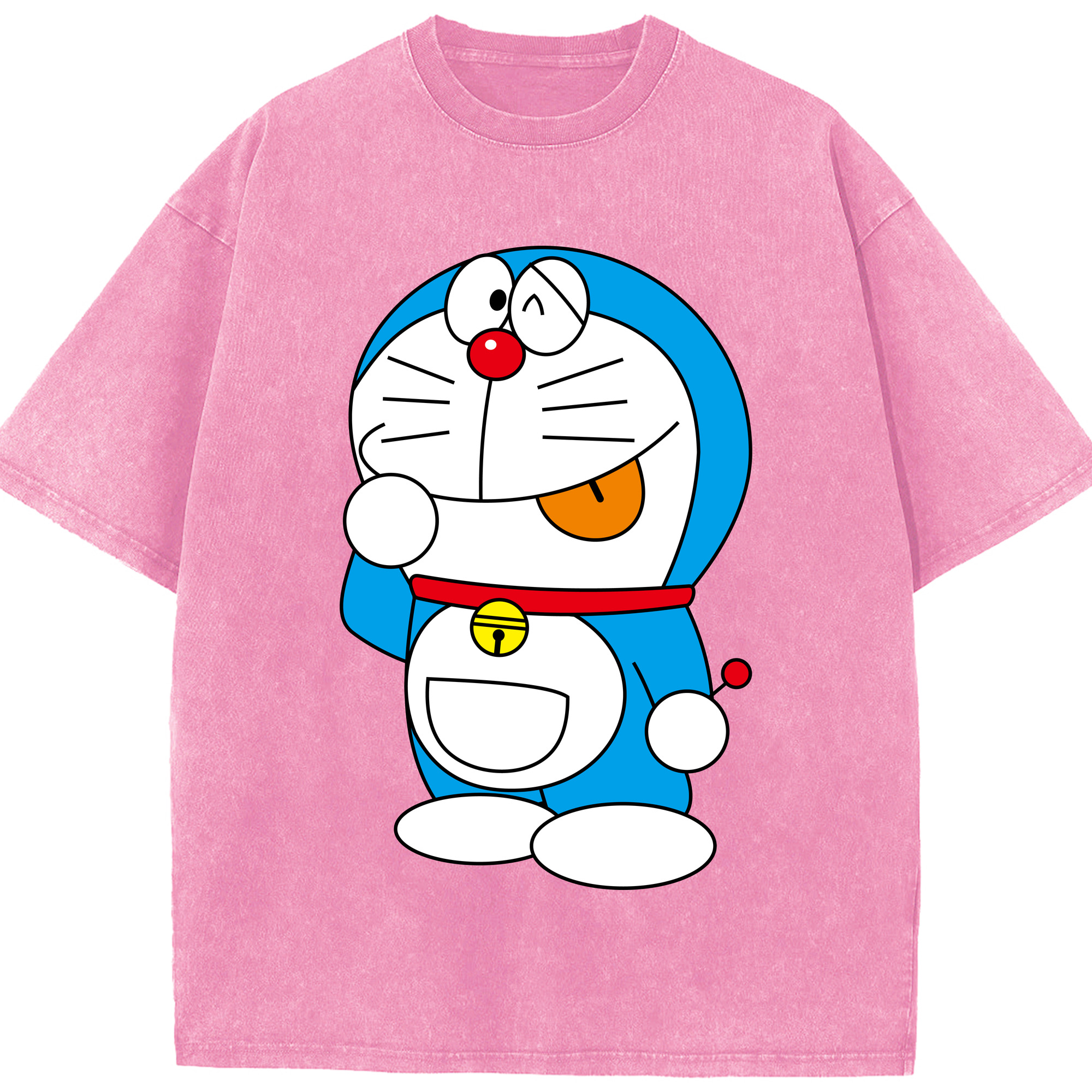 （画像用） ドラえもん Doraemon 綿100% ヴィンテージ風 半袖Tシャツ（フロントプリント）